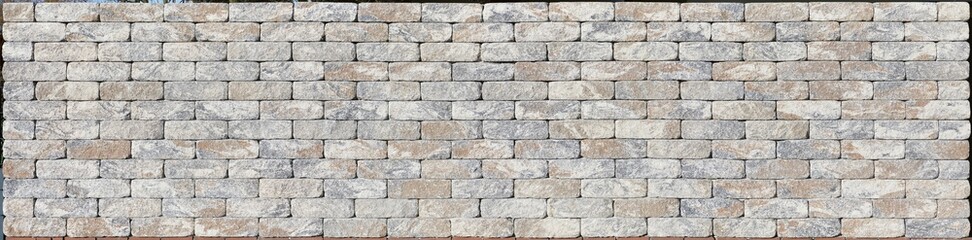 Beautiful natural stone wall in panoramic format.