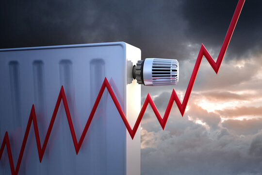 Rising Energy Prices in front of heater