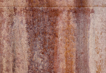 fragment of a rusty iron sheet, rust texture, background or source