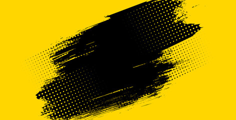 abstract grunge texture and halftone banner design. Dots pop art comics sport style vector illustration.