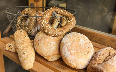 Crispy soft bread with golden crust