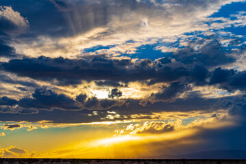 sunrise over the Mojave desert desert