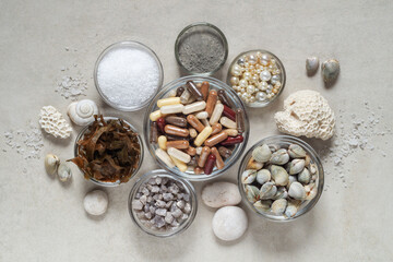 Dietary supplements or medicines from sea minerals in capsules