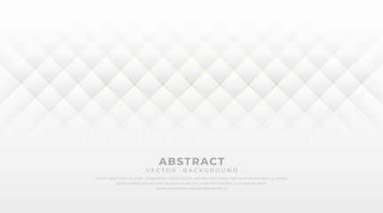 Modern abstract silver light background with luxury golden line. Geometric element concept design for poster, flyer, cover, advertising, banner. Vector illustration in trendy flat simple style