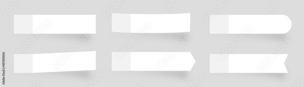Poster white paper sheets sticky notes template on transparent background. blank post note isolated. realis