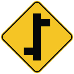 staggered junction road sign image