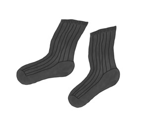 並んだ一足の靴下のイラスト