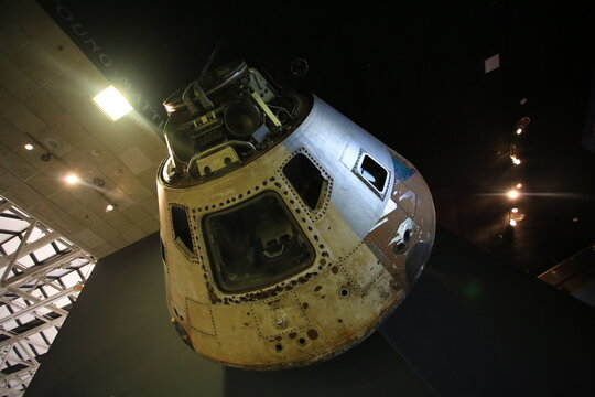 Washington, USA- February 2 2016:  Skylab 4 Command Module display in The Smithsonian's National Air and Space Museum