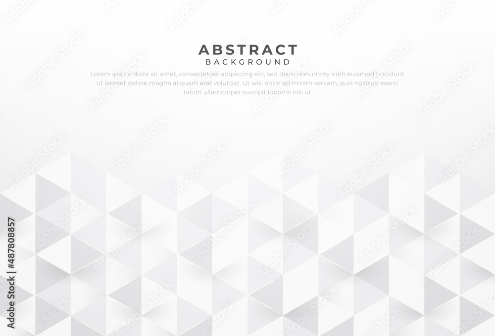 Poster vector geometric polygonal abstract elegant white and grey background. modern simple triangle design