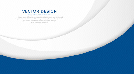 Vector modern banner template design. Abstract stripe wave lines graphic blue and white gradient color background. Can be used in website template, business, brochure, presentation.