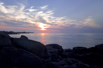 The Côte de granite rose or Pink Granite Coast is a stretch of coastline in the Côtes d'Armor departement of northern Brittany, France.