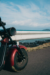 motorcycle on the beach