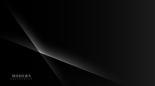 Abstract dark metallic background with white light line. Modern luxury simple design style. Space for your text. Use for advertising, presentation, posters, cover, advertising, banner, website.