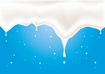 A splash of milk. No transparencies CMYK Vector illustration. Easy to print. Customizable, Easy to edit and change colors.