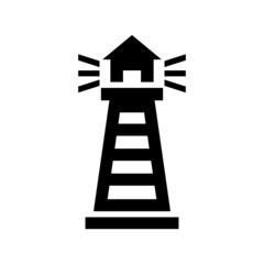 Lighthouse icon isolated on white background