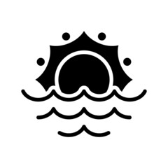 Sunset icon isolated on white background