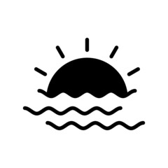 Sunset icon isolated on white background