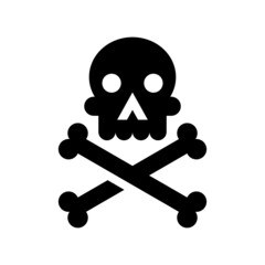 Skull icon isolated on white background