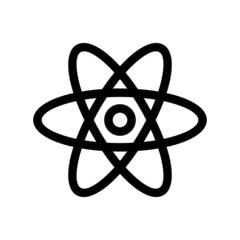 Atom icon isolated on white background