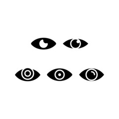 Eye set icon isolated on white background