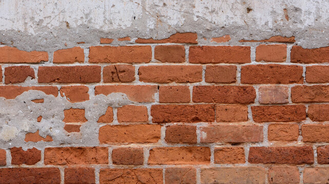 old brick wall texture background in the anceint village.