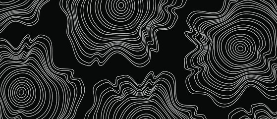 Modern abstract wave lines on black background. Vector EPS 10