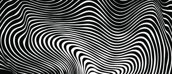 Modern abstract wave lines on black background. Vector EPS 10
