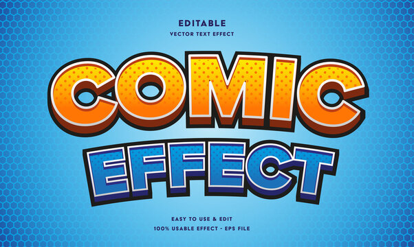 comic effect editable text effect template 