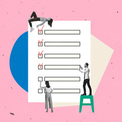 Creative design. Employees working together, completing task, finishing deadlines
