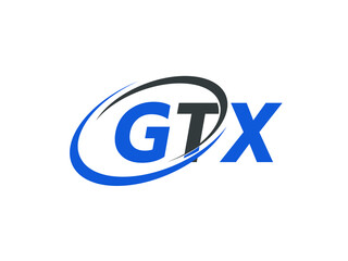 GTX letter creative modern elegant swoosh logo design © Rubel