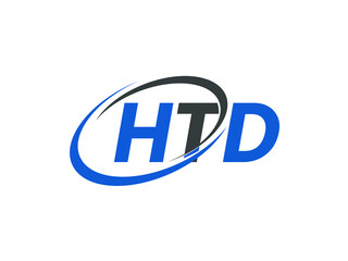 HTD letter creative modern elegant swoosh logo design