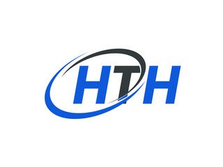 HTH letter creative modern elegant swoosh logo design