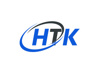 HTK letter creative modern elegant swoosh logo design