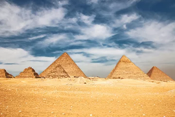 Foto op Canvas Ancient Great Pyramids at Giza, Cairo, Egypt © abrilla