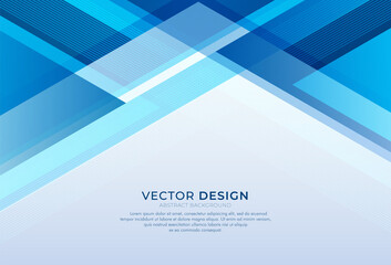 Abstract blue triangle background vector. Bright modern geometric template design for business or technology presentation with space for your text. Suit for cover, poster, banner, brochure.