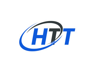HTT letter creative modern elegant swoosh logo design