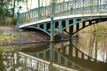 Obraz premium reflection in the pond in Vondel park 