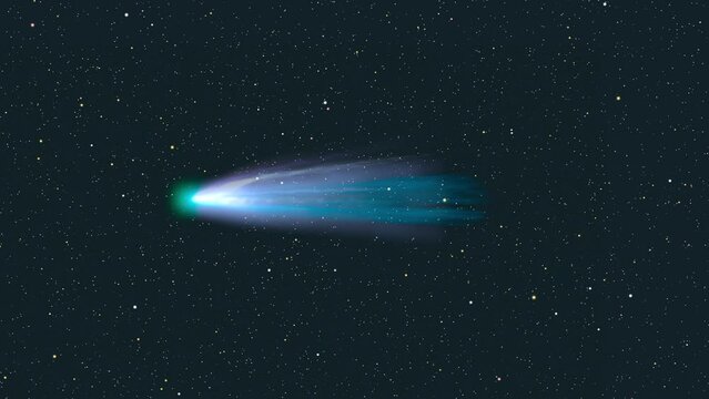 Large comet breaking into pieces.
