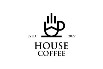 Coffee house logo design vector
