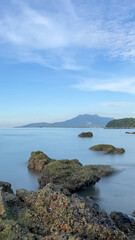 beautiful rocky beach landscape