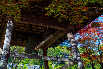 静岡県伊豆市修善寺　紅葉シーズンの修禅寺