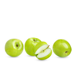 Fresh green apple isolated on white background
