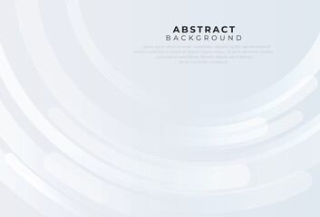 Abstract modern minimal white and gray background. Dynamic curve motion shapes composition. Smooth and clean subtle vector design. Simple geometric concept. Suit for poster, advertising, banner