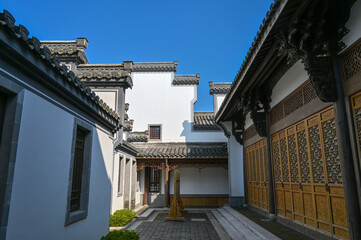 Fototapeta na wymiar Hui-style architecture of traditional dwellings in Southern China