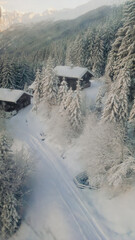 Winterlandschaft aus der Gondel