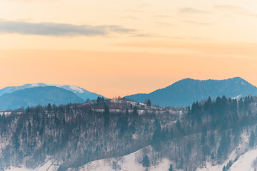 Transylvania is a region in Romania and home to many different landscapes that you should explore. Spectacular sunset evening in Transylvania Pestera Village in search for wilderness and countryside