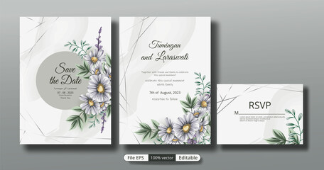 Naklejka na ściany i meble a beautiful luxury wedding invitation template that will make the party event more perfect.