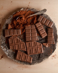 chocolate bar on a table