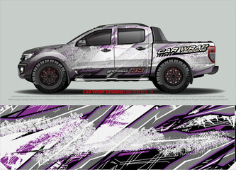 car wrap design. simple lines with abstract background vector concept for vehicle vinyl wrap and automotive decal livery