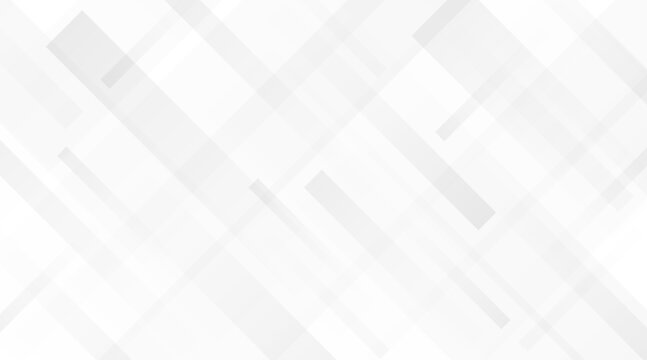 Fototapeta Abstract white and grey squares shape background. Overlapped diagonal geometry shape pattern design. Modern simple white and light grey gradient square shape texture elements